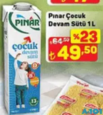 PINAR ÇOCUK DEVAM SÜTÜ 1 L